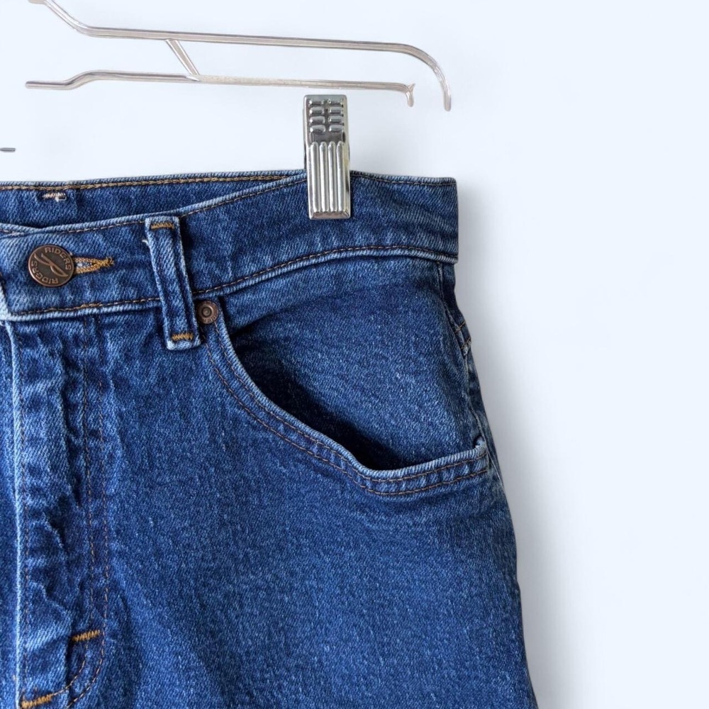 Vintage 90s Riders by Lee High Waisted Mom Jeans Size 6M Tapered Leg Blue Wash - Picture 6 of 8